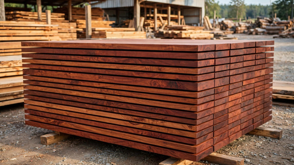 Select-grade Fiji mahogany boards